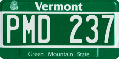 VT license plate PMD237