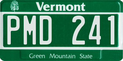 VT license plate PMD241