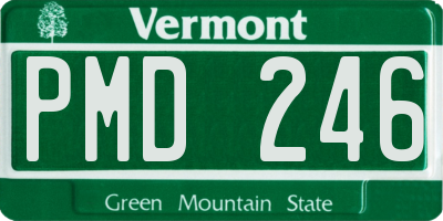 VT license plate PMD246