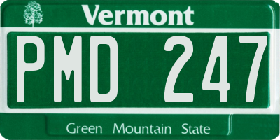 VT license plate PMD247