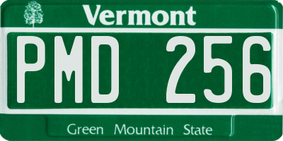 VT license plate PMD256