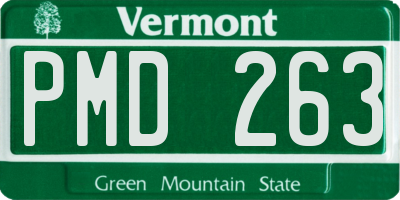 VT license plate PMD263
