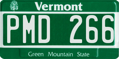 VT license plate PMD266