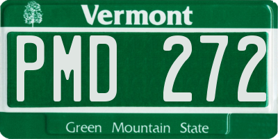 VT license plate PMD272