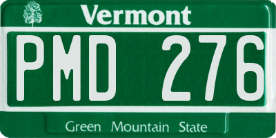 VT license plate PMD276