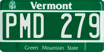 VT license plate PMD279