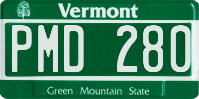 VT license plate PMD280