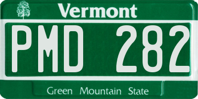 VT license plate PMD282