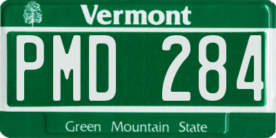 VT license plate PMD284