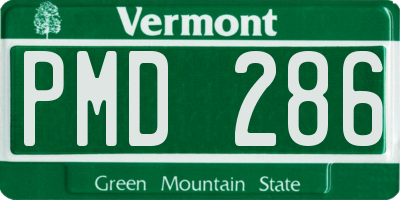 VT license plate PMD286