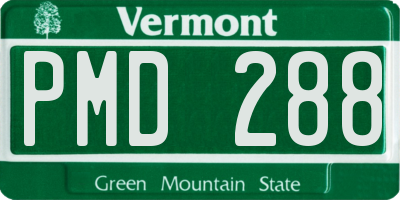 VT license plate PMD288