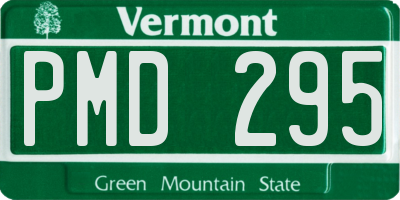 VT license plate PMD295