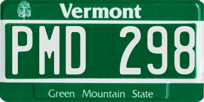 VT license plate PMD298