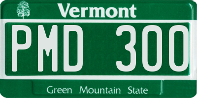 VT license plate PMD300