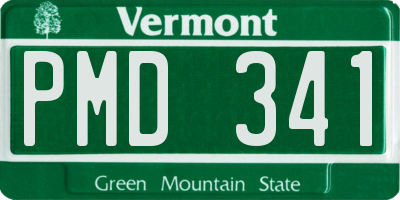 VT license plate PMD341