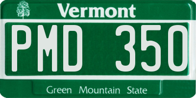 VT license plate PMD350