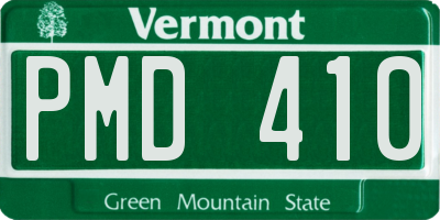 VT license plate PMD410