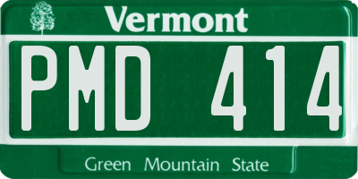 VT license plate PMD414