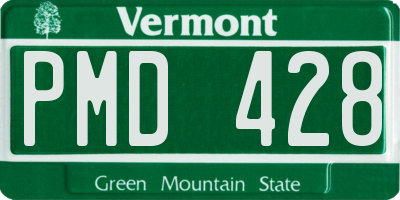 VT license plate PMD428