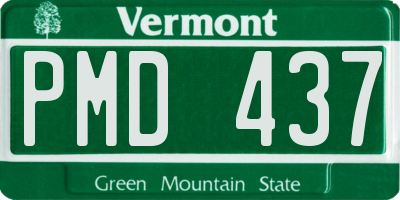 VT license plate PMD437