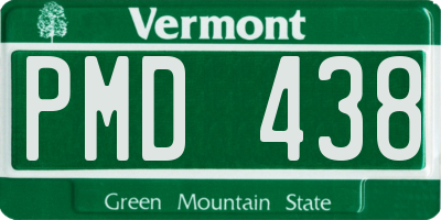 VT license plate PMD438