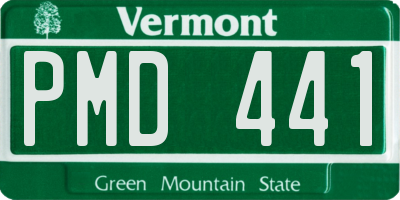 VT license plate PMD441