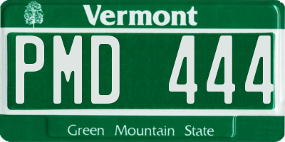 VT license plate PMD444
