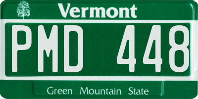 VT license plate PMD448