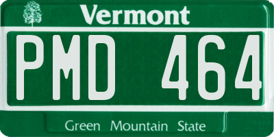 VT license plate PMD464