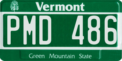 VT license plate PMD486