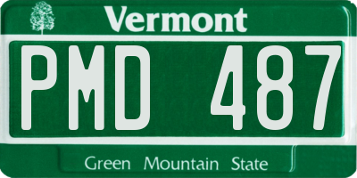 VT license plate PMD487