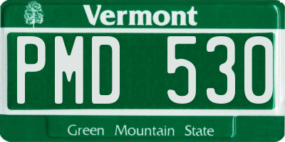VT license plate PMD530