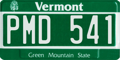 VT license plate PMD541
