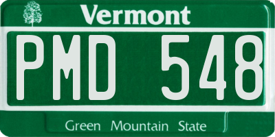 VT license plate PMD548