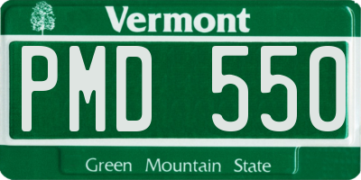 VT license plate PMD550