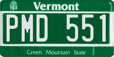 VT license plate PMD551