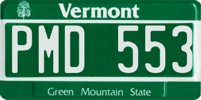 VT license plate PMD553
