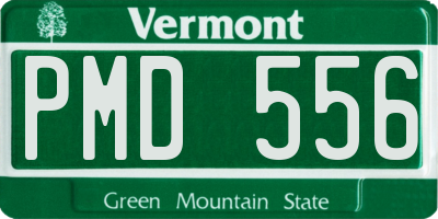 VT license plate PMD556