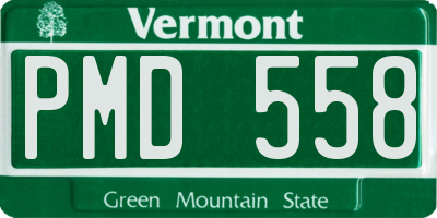 VT license plate PMD558