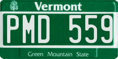 VT license plate PMD559