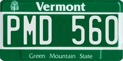 VT license plate PMD560