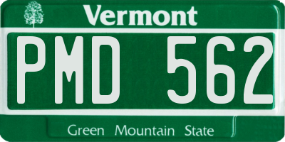 VT license plate PMD562