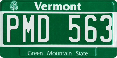 VT license plate PMD563