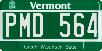 VT license plate PMD564