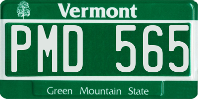 VT license plate PMD565