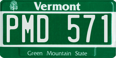 VT license plate PMD571