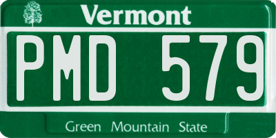 VT license plate PMD579