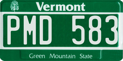 VT license plate PMD583