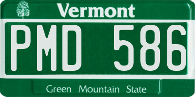 VT license plate PMD586