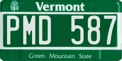 VT license plate PMD587